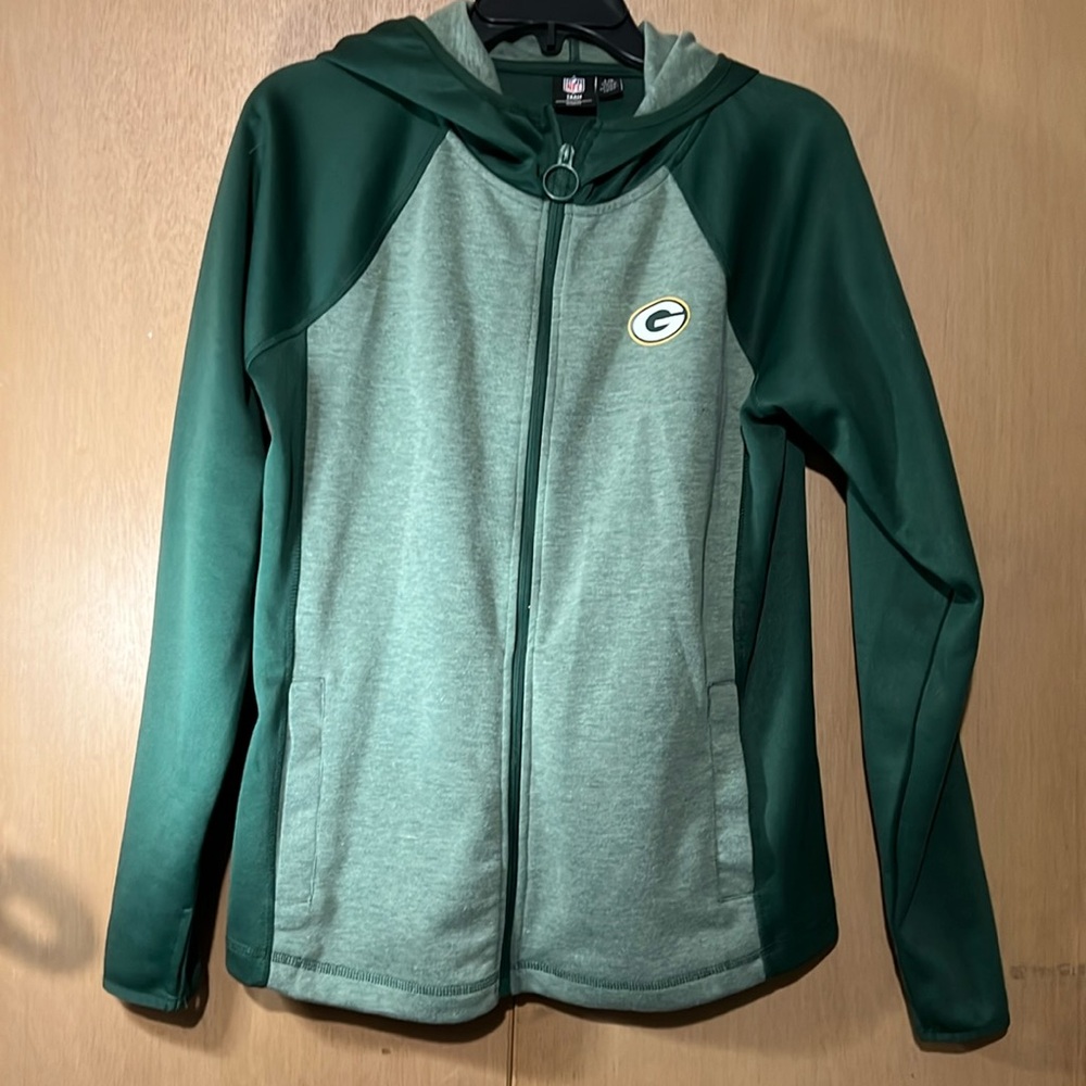 Green Bay Packers Full Zip Stretch Hoodie, Women’s Large